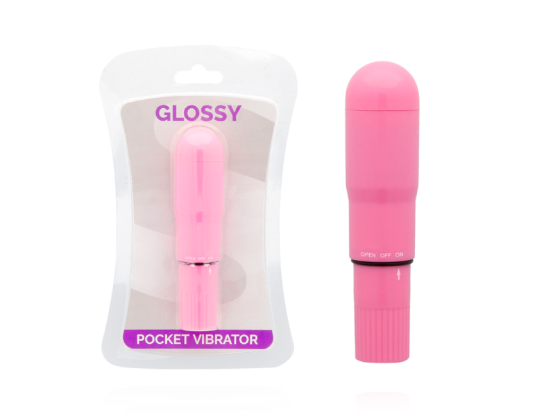 GLOSSY - POCKET VIBRATOR DEEP ROSE