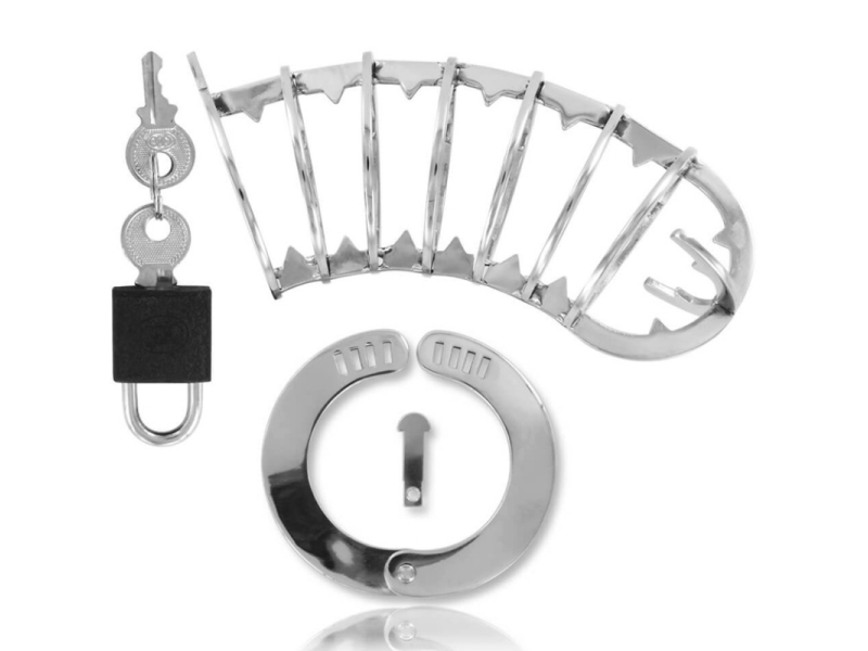 METAL HARD - PENIS CAGE WITH SECURITY LOCK 14 CM