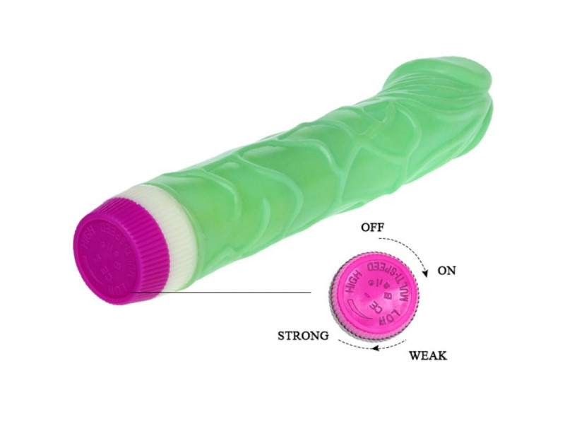 BAILE - WAVES OF PLEASURE VIBRATOR 23 CM GREEN