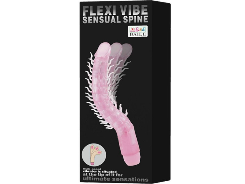 BAILE - FLEXI VIBE SENSUAL SPINE BENDABLE VIBRATING DILDO LILAC 23.5 CM