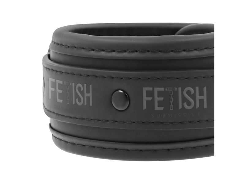 FETISH SUBMISSIVE - VEGAN LEATHER HANDCUFFS WITH NOPRENE LINING