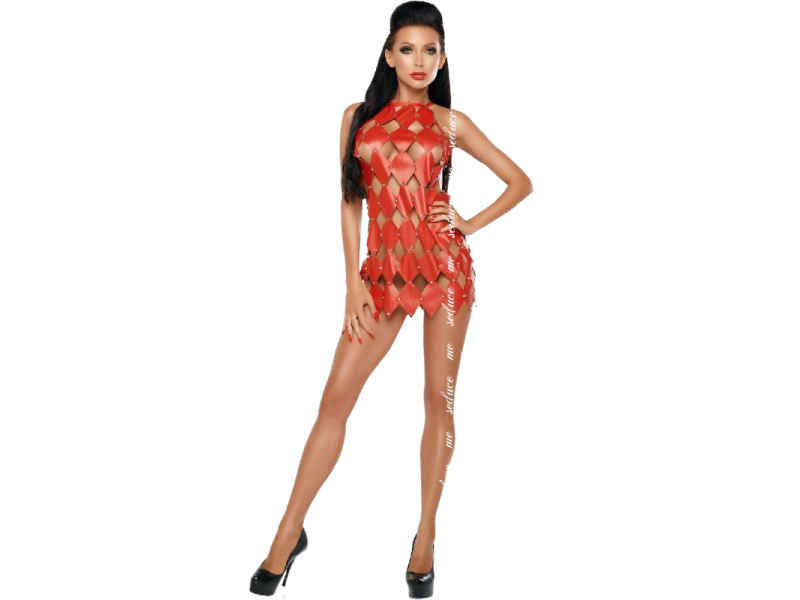 ME-SEDUCE - GWEN DRESS BARE BACK RED S/M