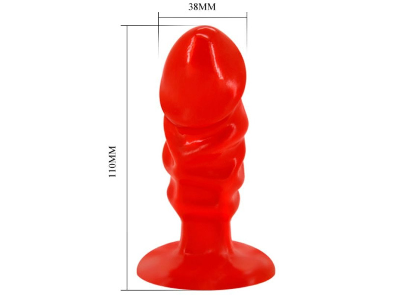 BAILE - UNISEX ANAL PLUG WITH RED SUCTION CUP