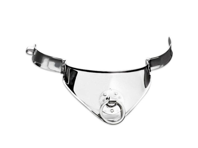 METAL HARD - RESTRAINT COLLAR WITH RING AND PADLOCK 12.5 CM