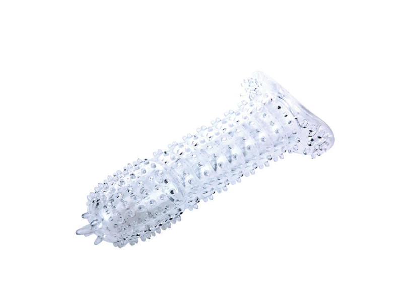 BAILE - PENIS SHEATH WITH TRANSPARENT STIMULATING POINTS 14 CM