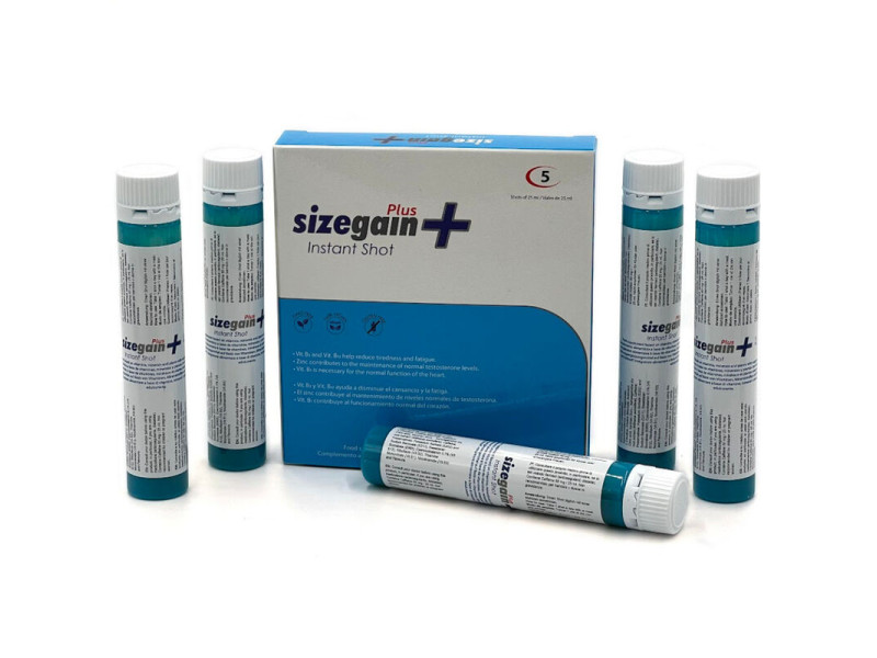 500 COSMETICS -SIZEGAIN PLUS INSTANT SHOT MALE ENERGIZER 5 UNITS