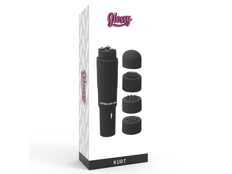 GLOSSY - KURT POCKET MASSAGER BLACK