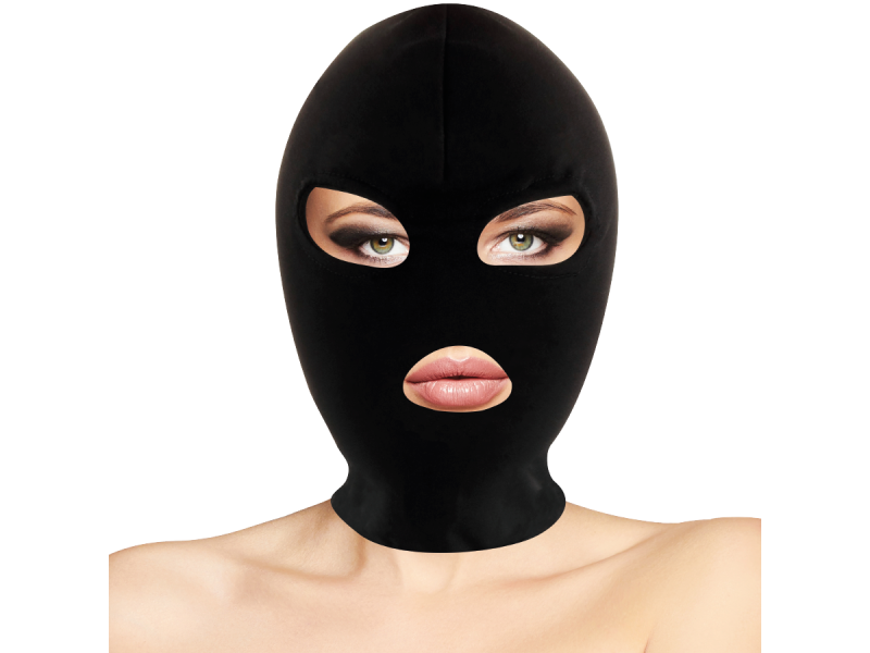 DARKNESS - BDSM SUBMISSION MASK MOUTH AND EYES BLACK