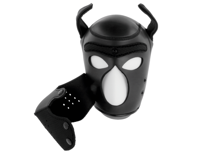 DARKNESS - NEOPRENE DOG MASK WITH REMOVABLE MUZZLE M