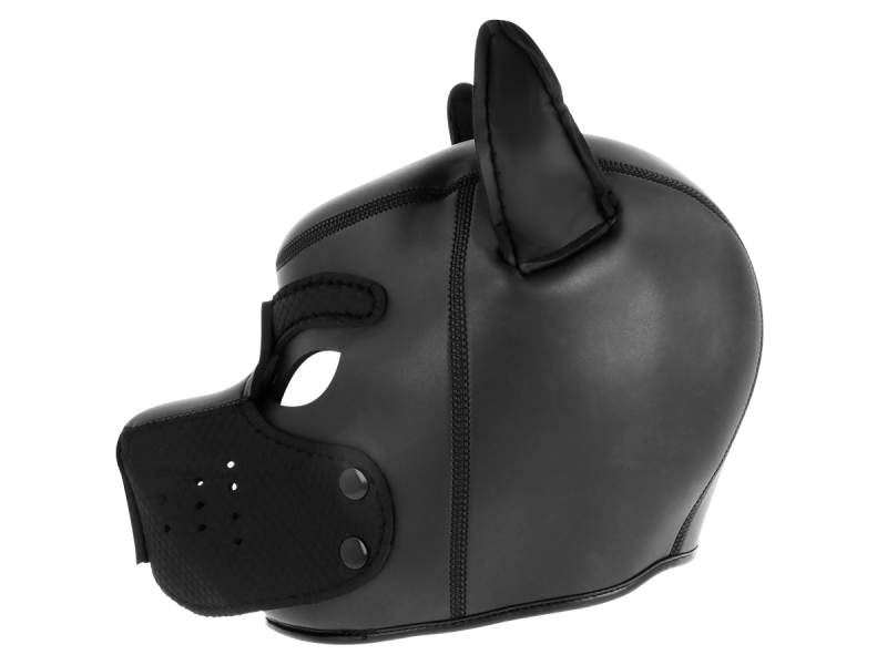 DARKNESS - NEOPRENE DOG MASK WITH REMOVABLE MUZZLE M