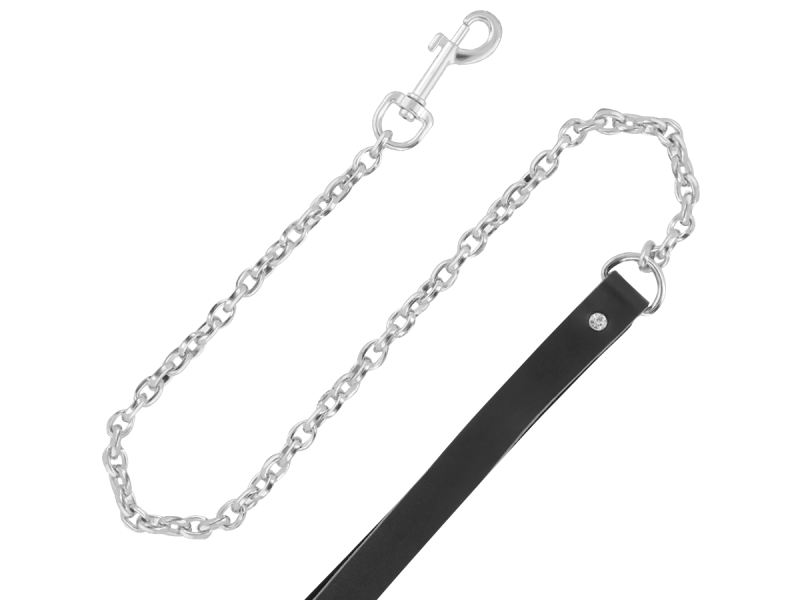 DARKNESS - HIGH QUALITY LEATHER NECKLACE WITH LEASH