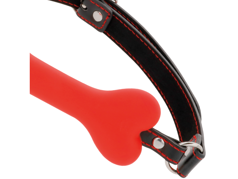 DARKNESS - RED BONE SILICONE GAG