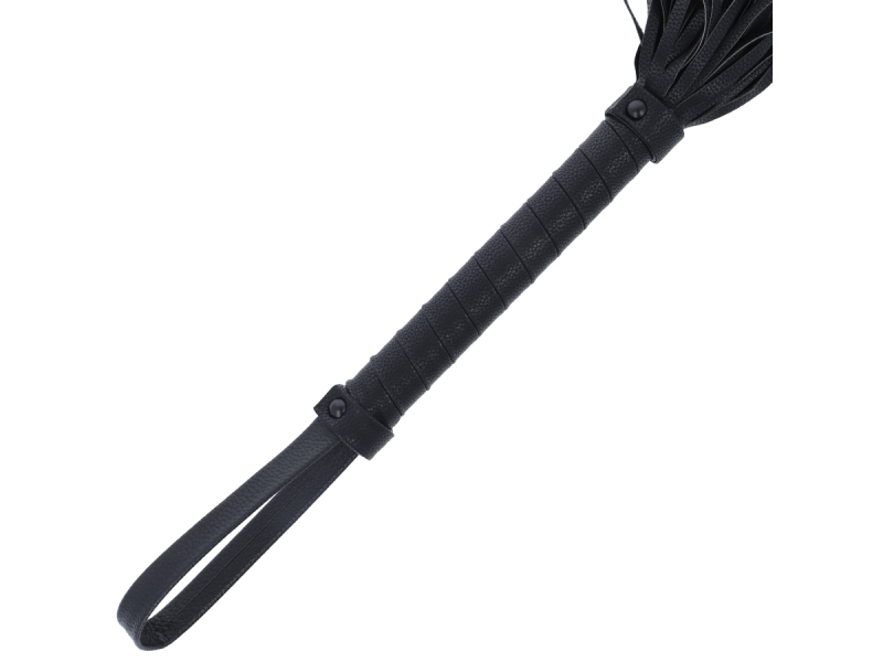 DARKNESS - BLACK BONDAGE WHIP 42CM LEATHER