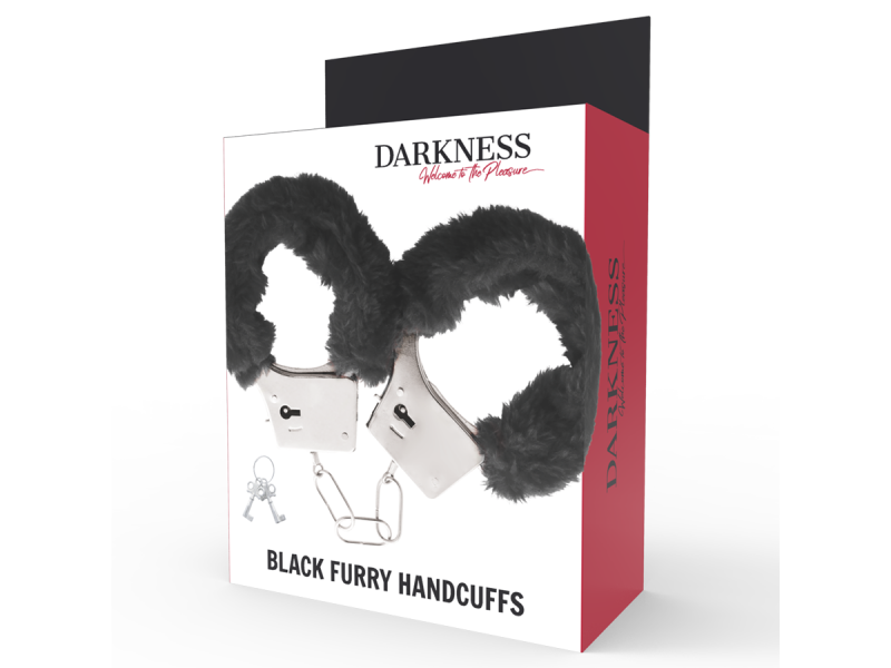 DARKNESS - BLACK LINED METAL HANDCUFFS