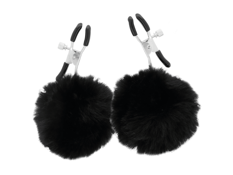 DARKNESS - NIPPLE CLAMPS WITH POM POMS 1