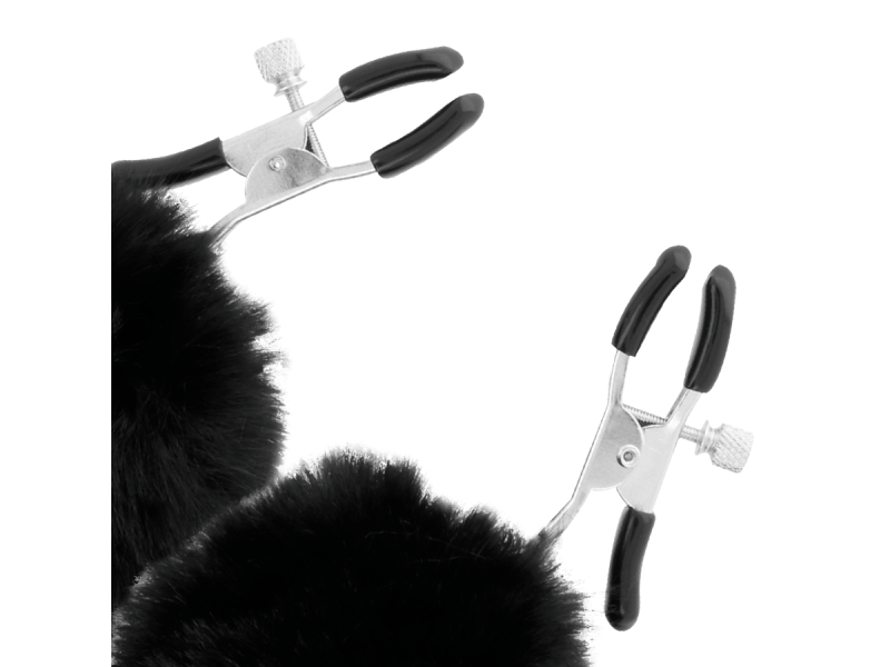 DARKNESS - NIPPLE CLAMPS WITH POM POMS 1