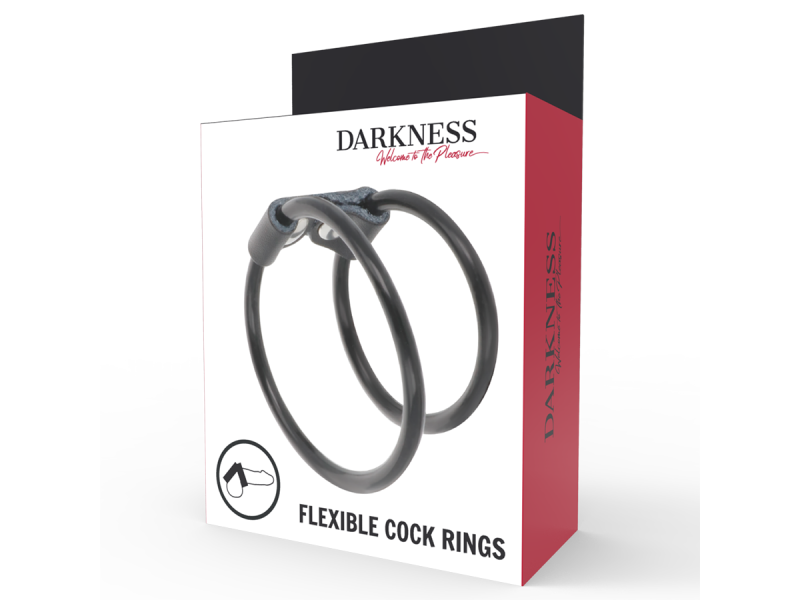 DARKNESS - DOUBLE FLEXIBLE PENIS RING