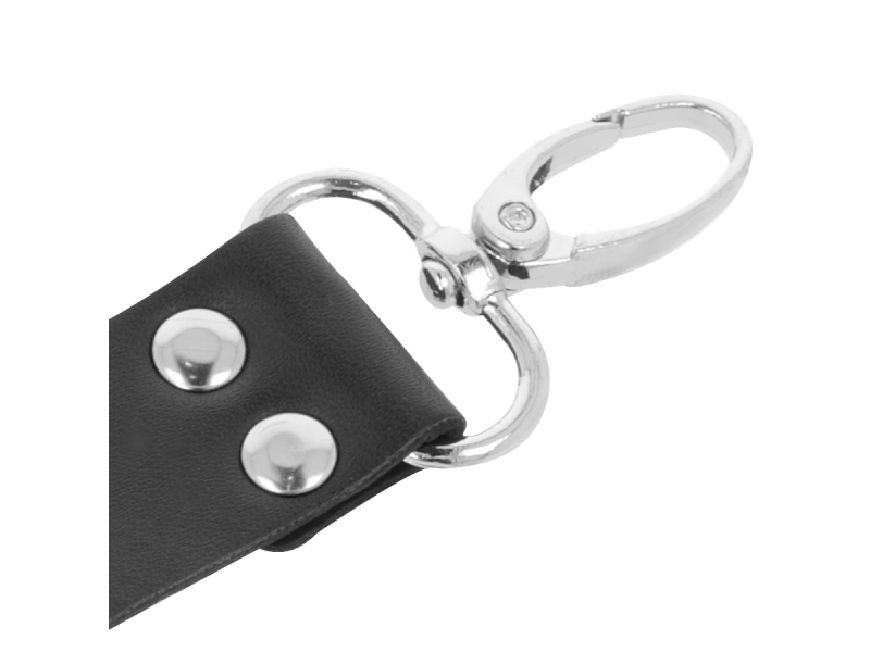 DARKNESS - LEATHER HANDCUFFS FOR FOOT AND HANDS BLACK