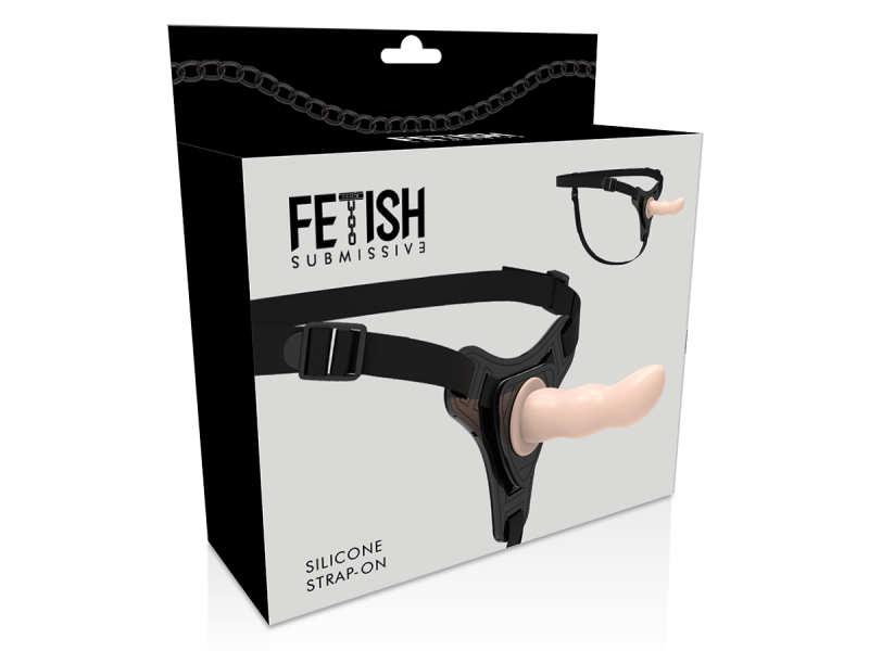 FETISH SUBMISSIVE HARNESS - FLESH SILICONE G-SPOT 12.5 CM