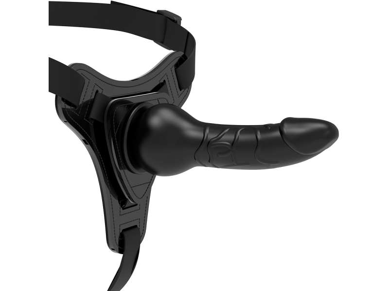 FETISH SUBMISSIVE HARNESS - BLACK SILICONE REALISTIC 16 CM