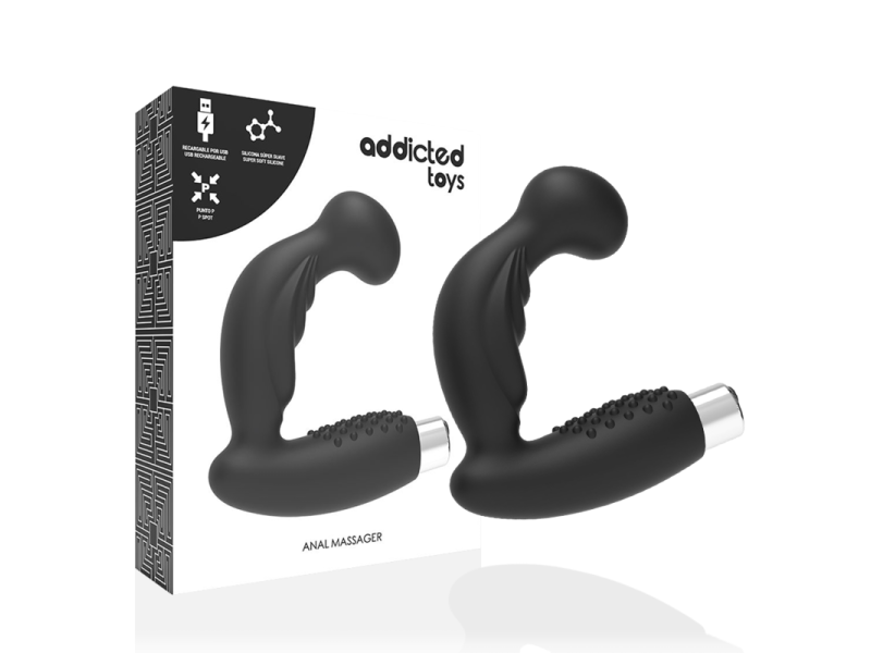 ADDICTED TOYS - PROSTATIC VIBRATOR RECHARGEABLE MODEL 3 - BLACK