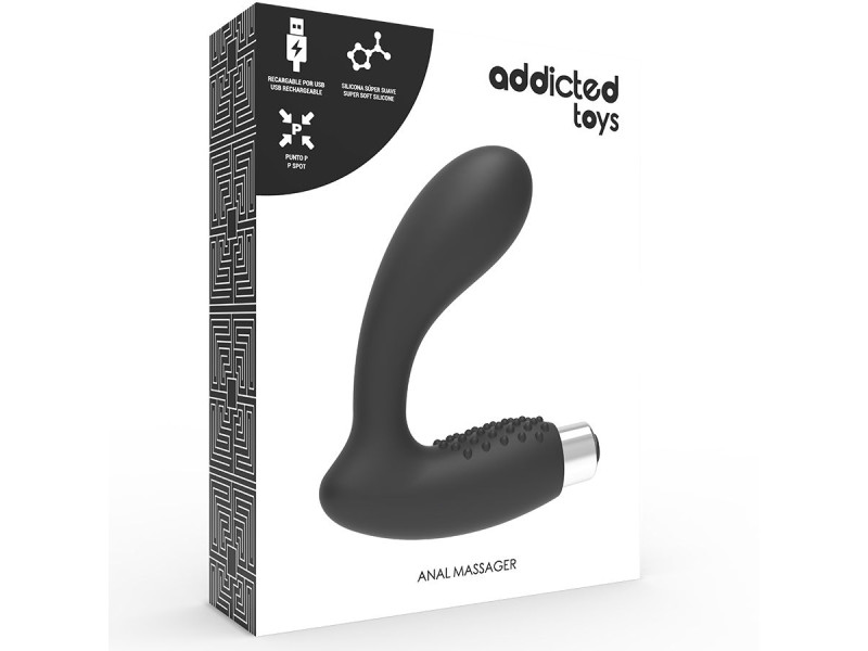 ADDICTED TOYS - PROSTATIC VIBRATOR RECHARGEABLE MODEL 5 - BLACK