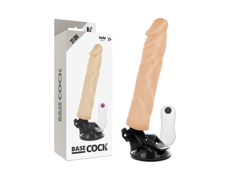 BASECOCK - REALISTIC VIBRATOR REMOTE CONTROL FLESH 21 CM -O- 4 CM