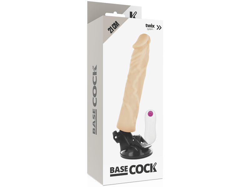 BASECOCK - REALISTIC VIBRATOR REMOTE CONTROL FLESH 21 CM -O- 4 CM