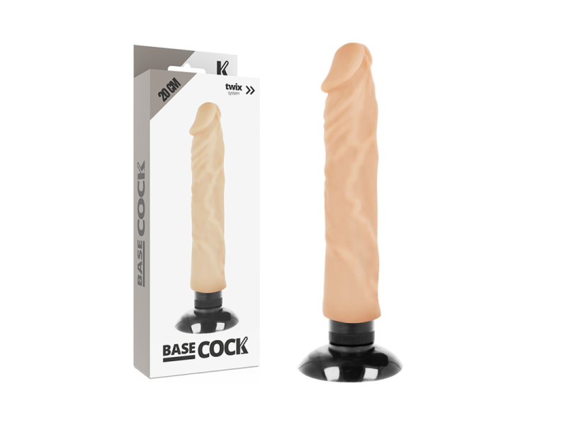 BASECOCK - REALISTIC VIBRATOR 2-1 FLESH 20 CM -O- 4 CM