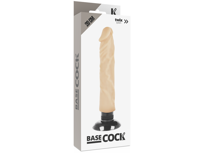 BASECOCK - REALISTIC VIBRATOR 2-1 FLESH 20 CM -O- 4 CM