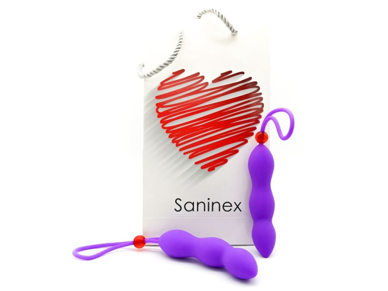 SANINEX - CLIMAX ANAL PLUG WITH LILAC PENIS RING