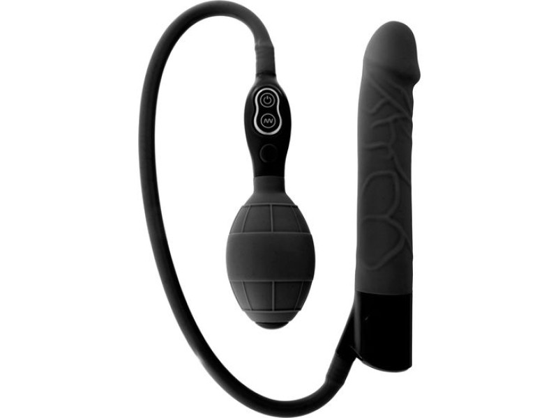 SEVEN CREATIONS - BLACK INFLATABLE VIBRATOR