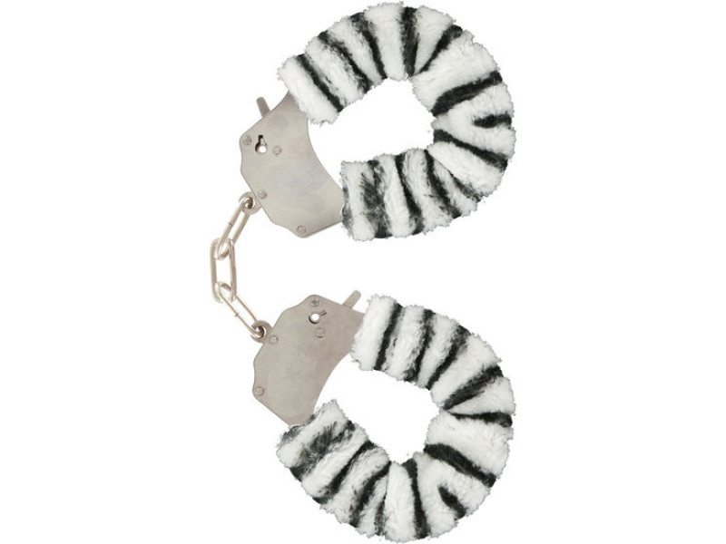 TOYJOY - FURRY FUN CUFFS BONDAGE ZEBRA