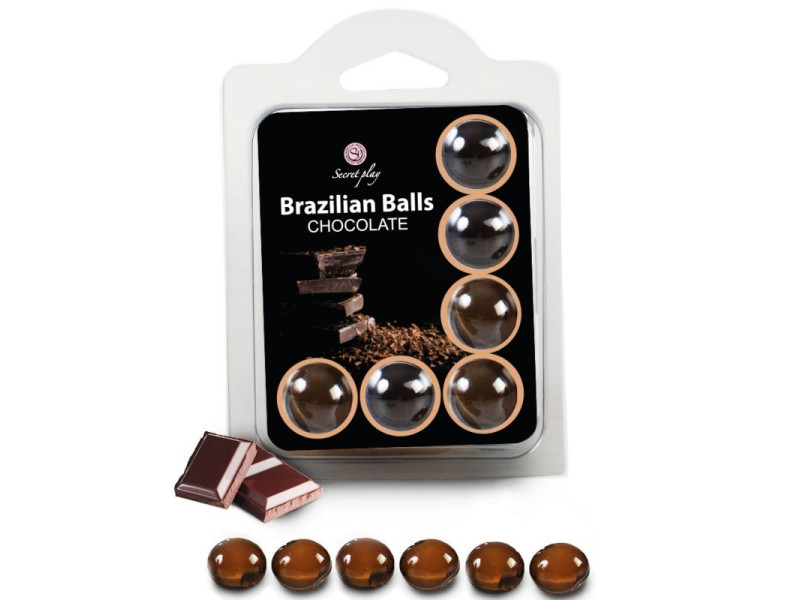 SECRETPLAY - SET 6 BRAZILIANS BALLS CHOCOLATE