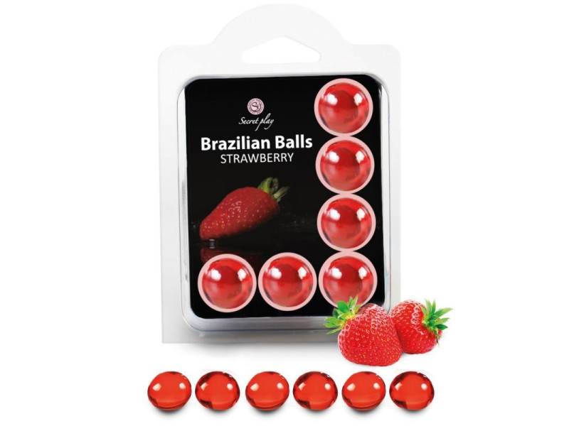 SECRETPLAY - SET 6 BRAZILIAN BALLS STRAWBERRY