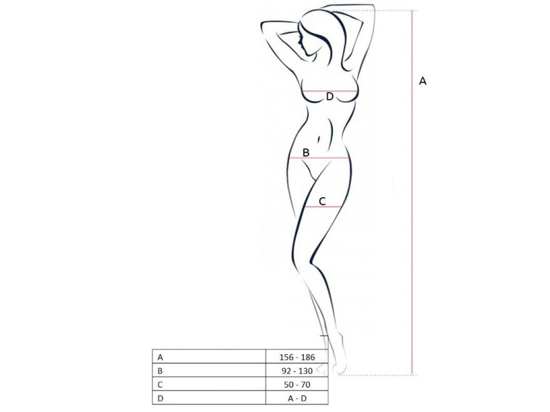 PASSION - WOMAN BS052 RED BODYSTOCKING ONE SIZE