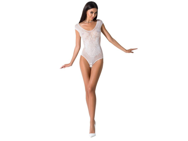 PASSION - WOMAN BS064 WHITE BODYSTOCKING ONE SIZE