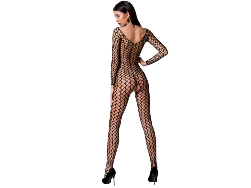 PASSION - WOMAN BS068 BODYSTOCKING BLACK ONE SIZE