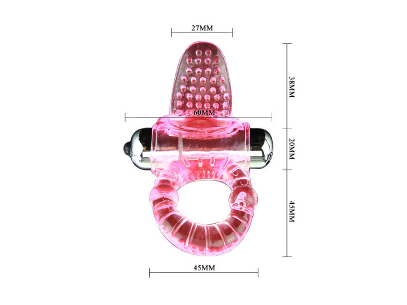 BAILE - SWEET ABS 10 RHYTHMS RING PINK VIBRATOR PENIS RING