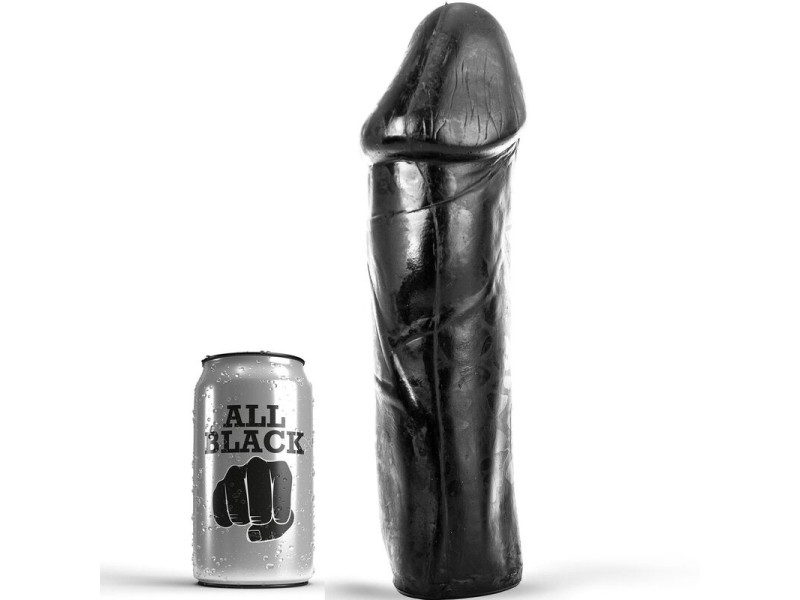 ALL BLACK - DONG 28 CM WITHOUT TESTICLES