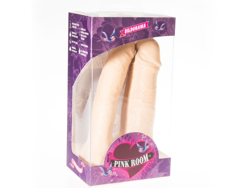 PINK ROOM - ARTHUS REALISTIC DOUBLE DILDO FLESH 17CM/15.5CM