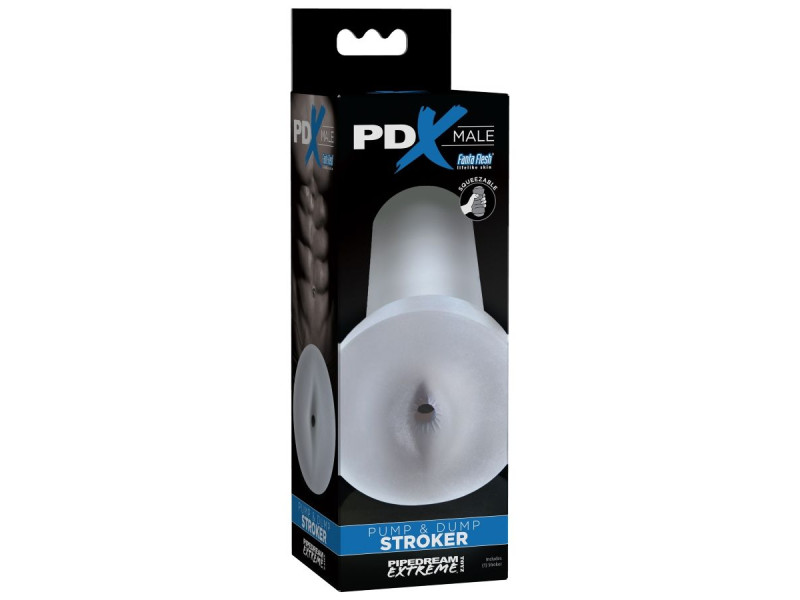 PDX MALE - PUMP AND DUMP STROKER - CLEAR