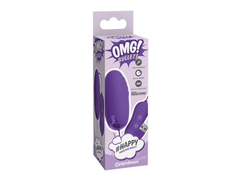 OMG - HAPPY POWERFUL LILAC VIBRATOR BULLET