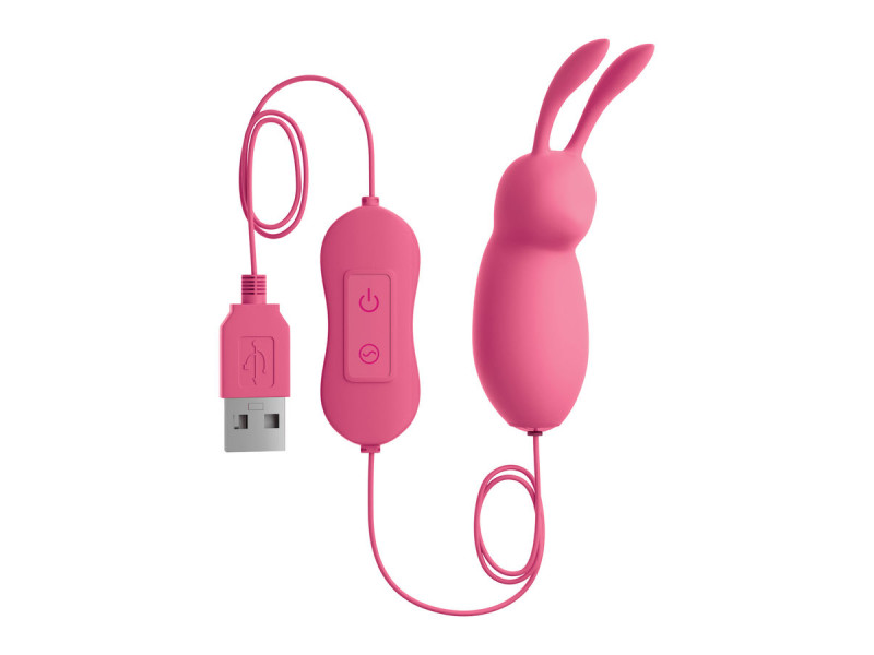 OMG - CUTE RABBIT POWERFUL PINK VIBRATOR USB