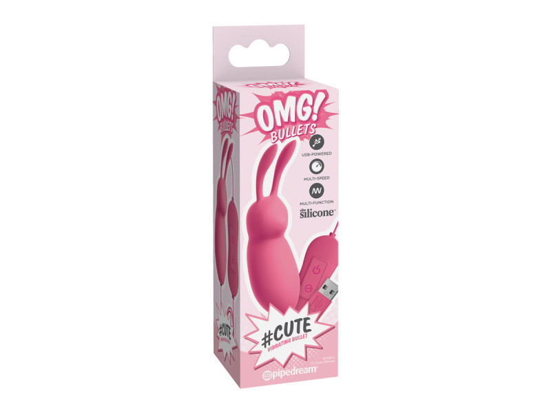 OMG - CUTE RABBIT POWERFUL PINK VIBRATOR USB