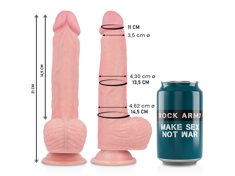 ROCKARMY - LIQUID SILICONE PREMIUM SPITFIRE REALISTIC 21 CM -O- 4.62 CM