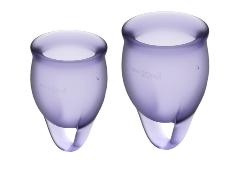SATISFYER - FEEL CONFIDENT MENSTRUAL CUP PURPLE 15 + 20 ML