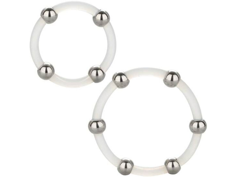 CALEXOTICS - STEEL BEADED SILICONE RING SET