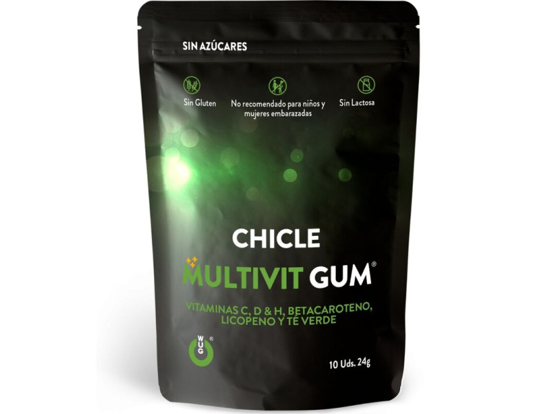 WUG GUM - MULTIVIT VITAMIN C, H, D, BETA-CAROTENE, LYCOPENE AND GREEN TEA 10 UNITS