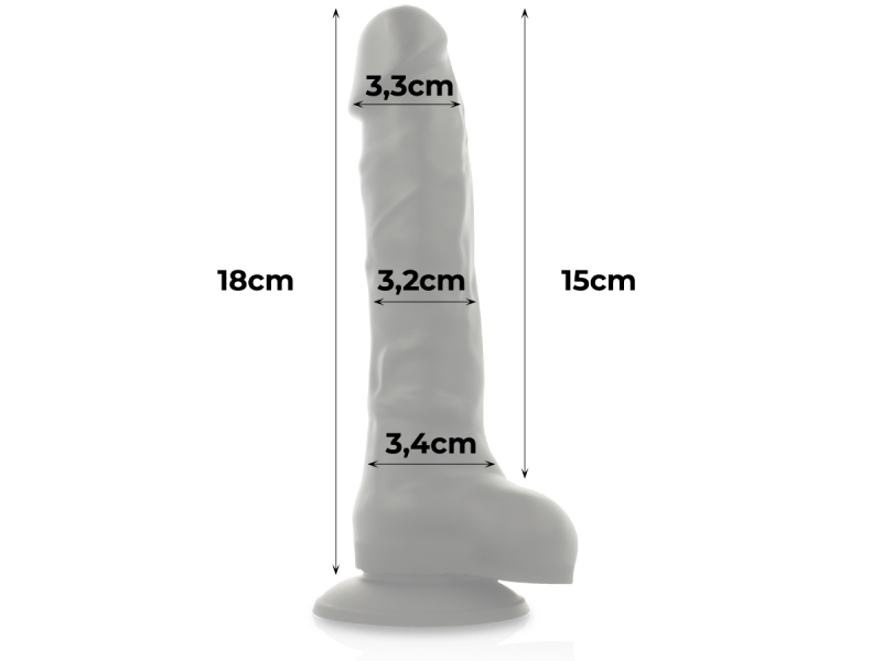 COCK MILLER - SILICONE DENSITY COCKSIL ARTICULABLE BLACK 18 CM